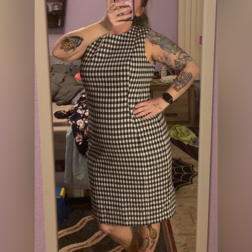 Calvin Klein Size 14 Houndstooth Chic Dress